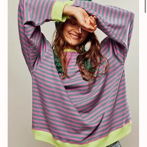 Free people oversized striped sweater. Brand new, without tag. Never worn.